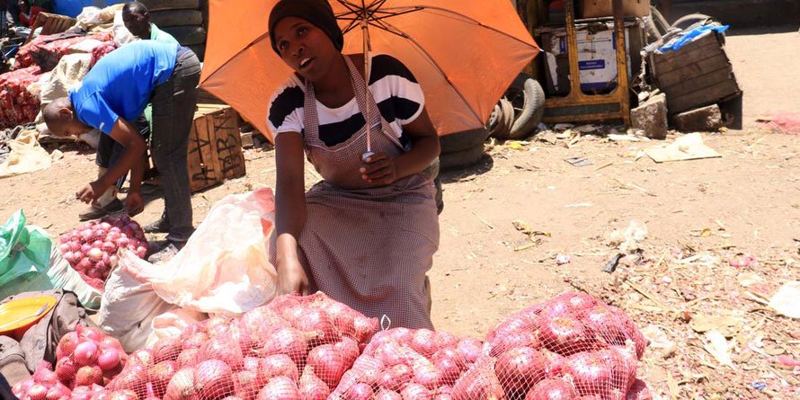 A fruit and vegetables trader: Food takes up the largest share of